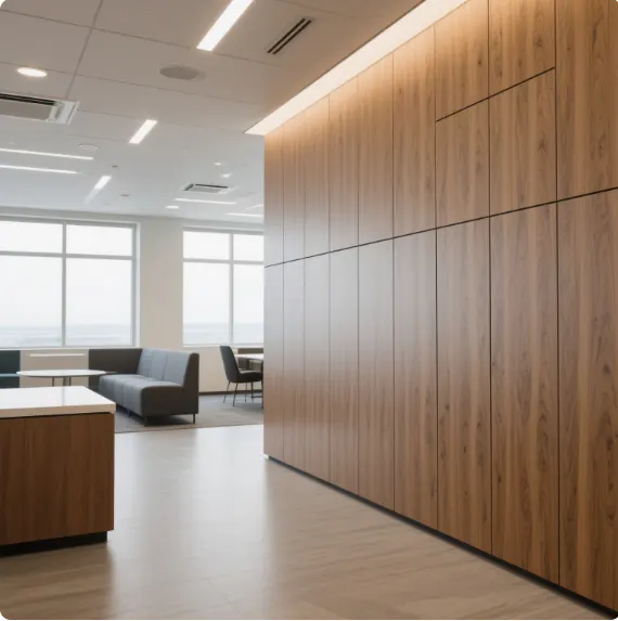 durable pu wood panels for commercial spaces